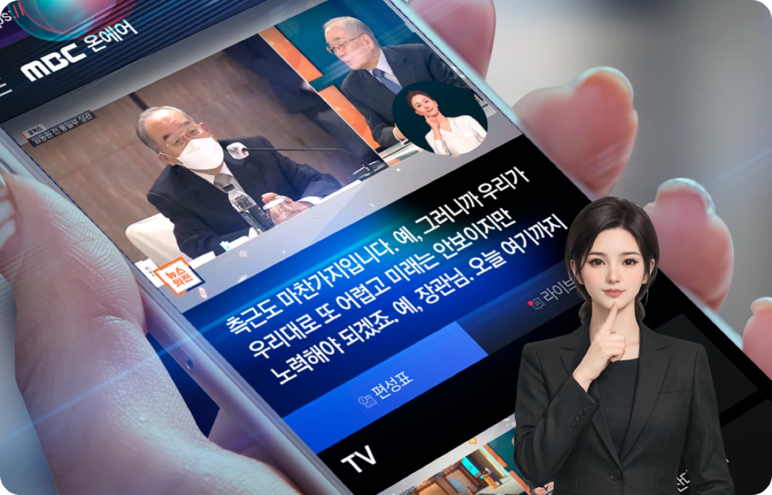 수어 · 리나 제품 화면